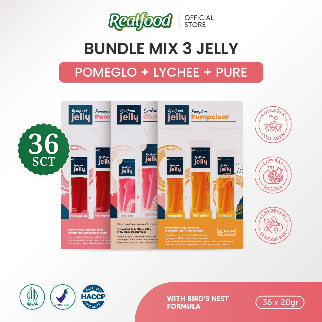 Realfood Jelly Mix 36 Sct Sarang Burung Walet - Gambar 4