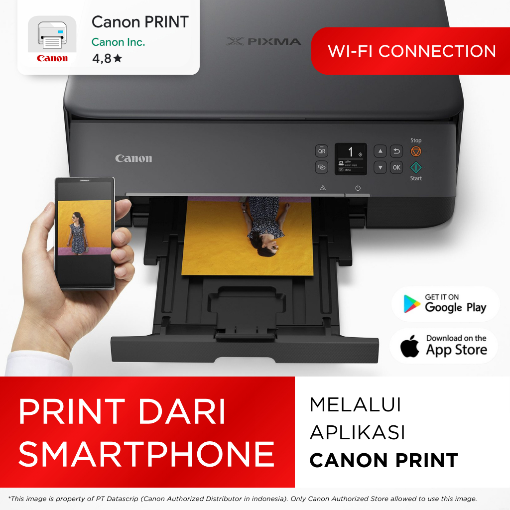 FixPrint Printer Canon TS5370A Hitam Black - Duplex Wifi All In One Print Scan Copy Wireless - Cetak Bolak Balik - Gambar 4
