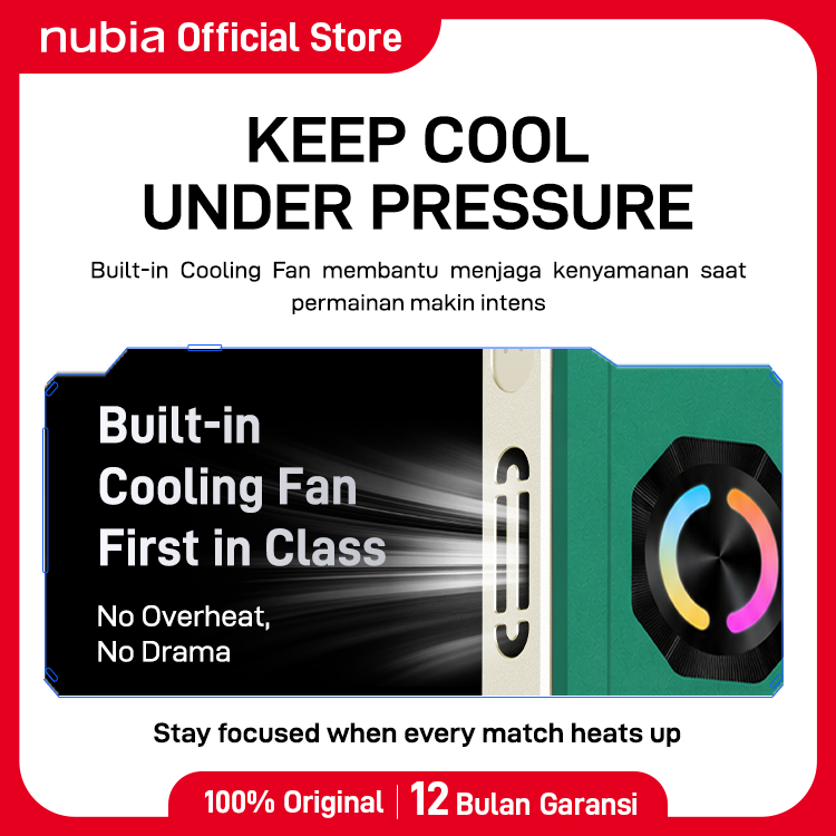 nubia NEO 5 GT MVP Edition RAM 12GB ROM 256 GB Built in Air Cooling Fan 80W Fast Charging 550Hz Neo Triggers Handphone Gaming Garansi Resmi Android - Gambar 3