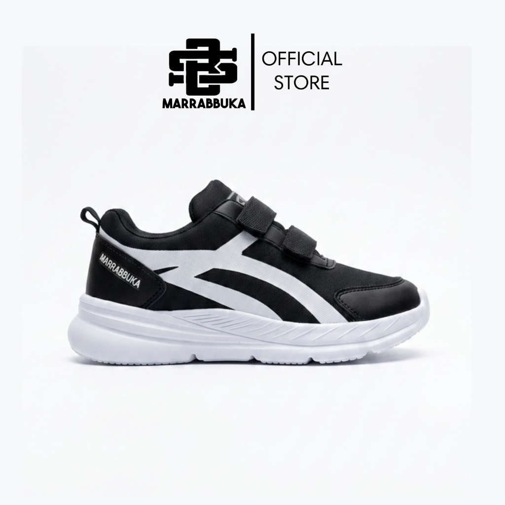Separu Running SB MARRABBUKA Slip on velcro tanpa tali Untuk Anak remaja lelaki perempuan sekolah sd smp sma warna hitam