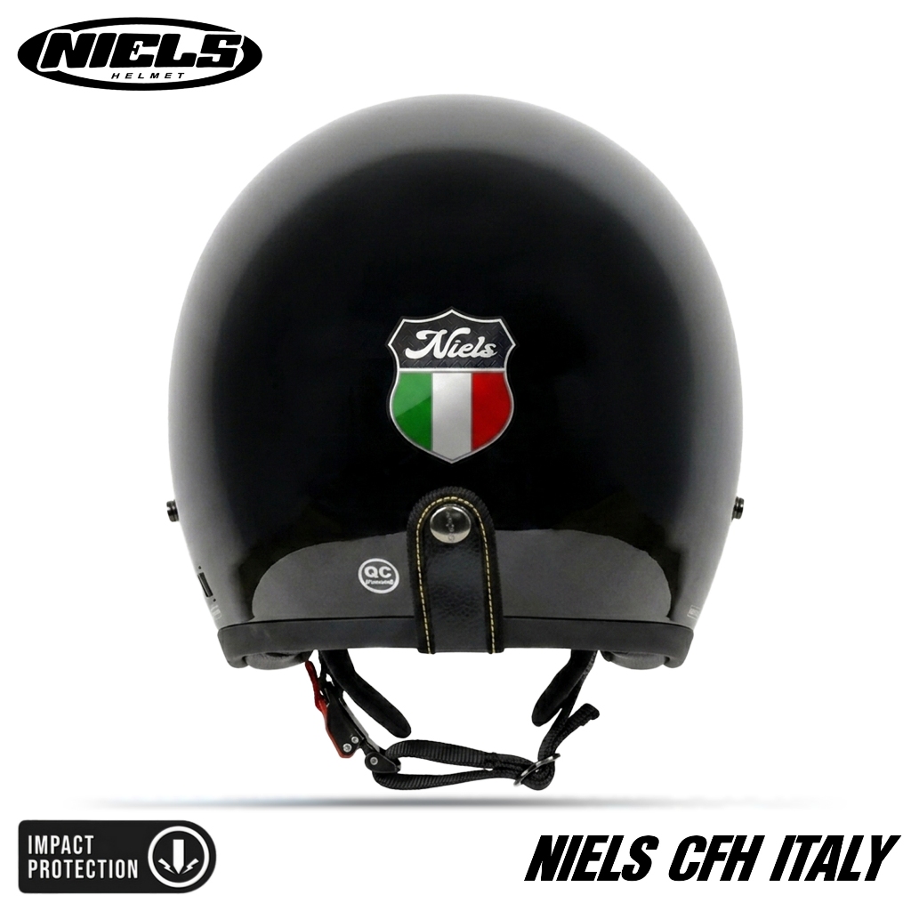 NIELS - Helm Bogo Retro CFH ITALY Dewasa Kaca Datar SNI Motorcycle - Gambar 4