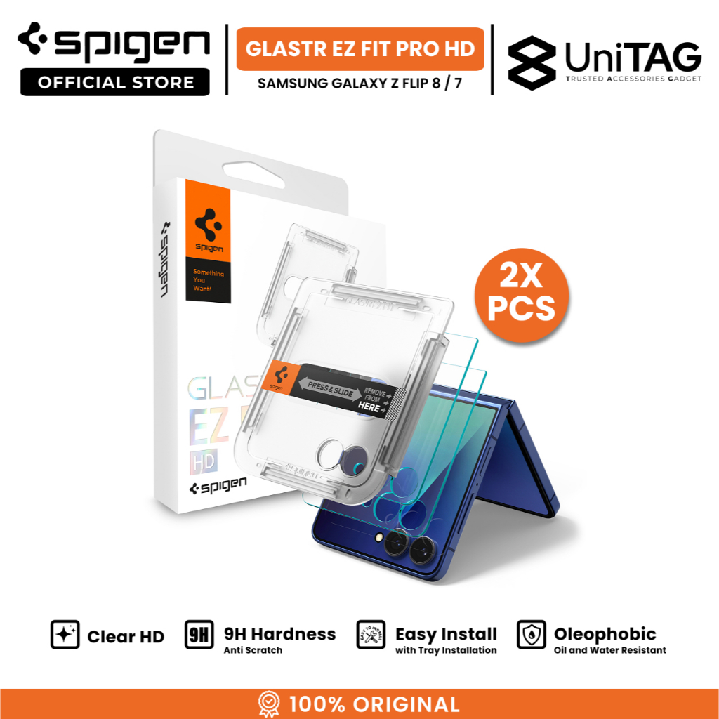 SPIGEN Tempered Glass for Samsung Galaxy Z Flip 8 Glas tR EZ Fit Pro HD 9H Clear Anti Gores Scratch