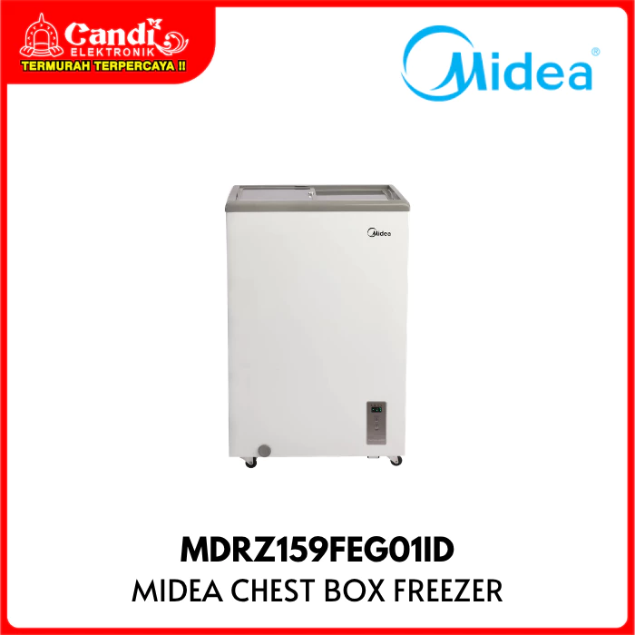 MIDEA Chest Box Freezer 97 Liter Inverter Pintu Kaca Tempered Low-E MDRZ159FEG01ID