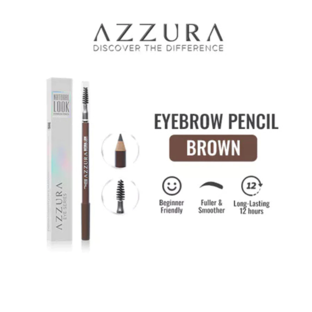 AZZURA Eyebrow Pencil Series - Brown -Black / Distributor Cream Ori - Gambar 2