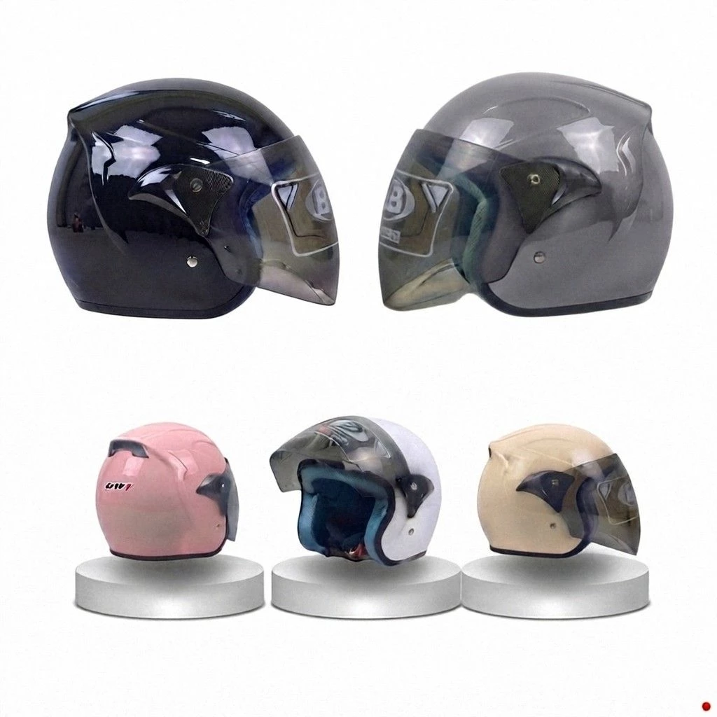 Helm Half Face BIVI EVO EVOLUTION EXTREM - Helm Motor Vintage Japstyle Aesthetic SNI Pria Wanita Dewasa