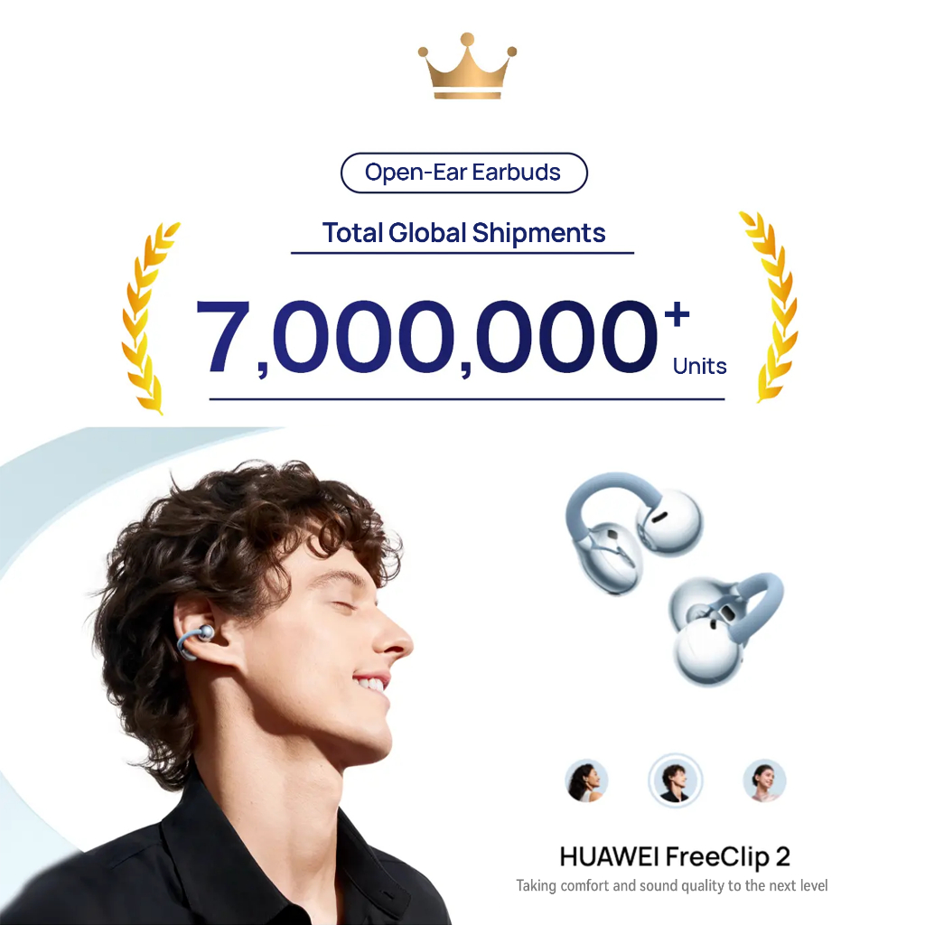 [8.8 s/d 20%*] HUAWEI FreeClip 2 TWS Earphone l Unique C-bridge Design l Adaptive Open-ear Listening / Crystal Clear Calls - Gambar 3