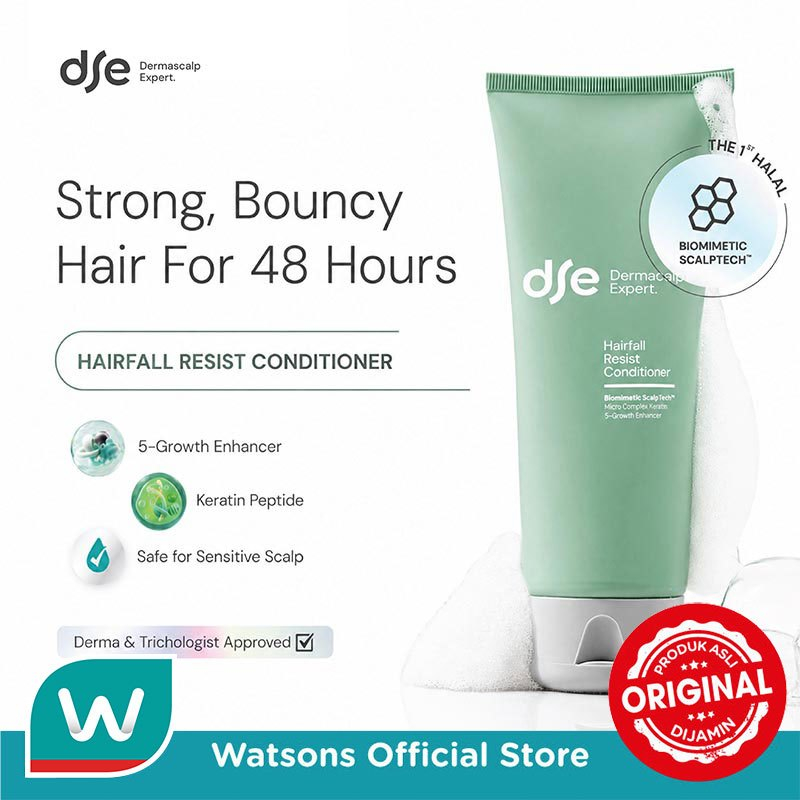 DSE Dermascalp Expert Hairfall Resist Conditioner 160 ml - Conditioner Anti Rontok- Penumbuh Rambut Cepat - Memperkuat Akar Rambut - Ramut Anti Patah, Kering - Rambut Sehat Berkilau - Sampo Sehari-hari - Rambut Tebal dan Sehat