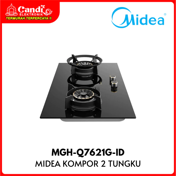 MIDEA Kompor Tanam Gas 2 Tungku Blaze MGH-Q7621G-ID - Gambar 2