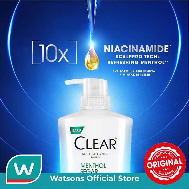 Clear Shampoo Anti Ketombe Menthol Segar 850ml - Gambar 4