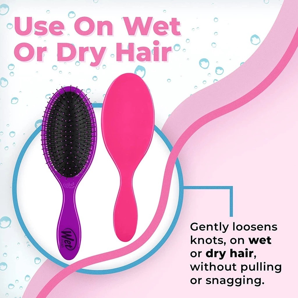 Wet Brush Original Detangler Pearl White Ukuran Besar Bristle IntelliFlex untuk Rambut - Gambar 2
