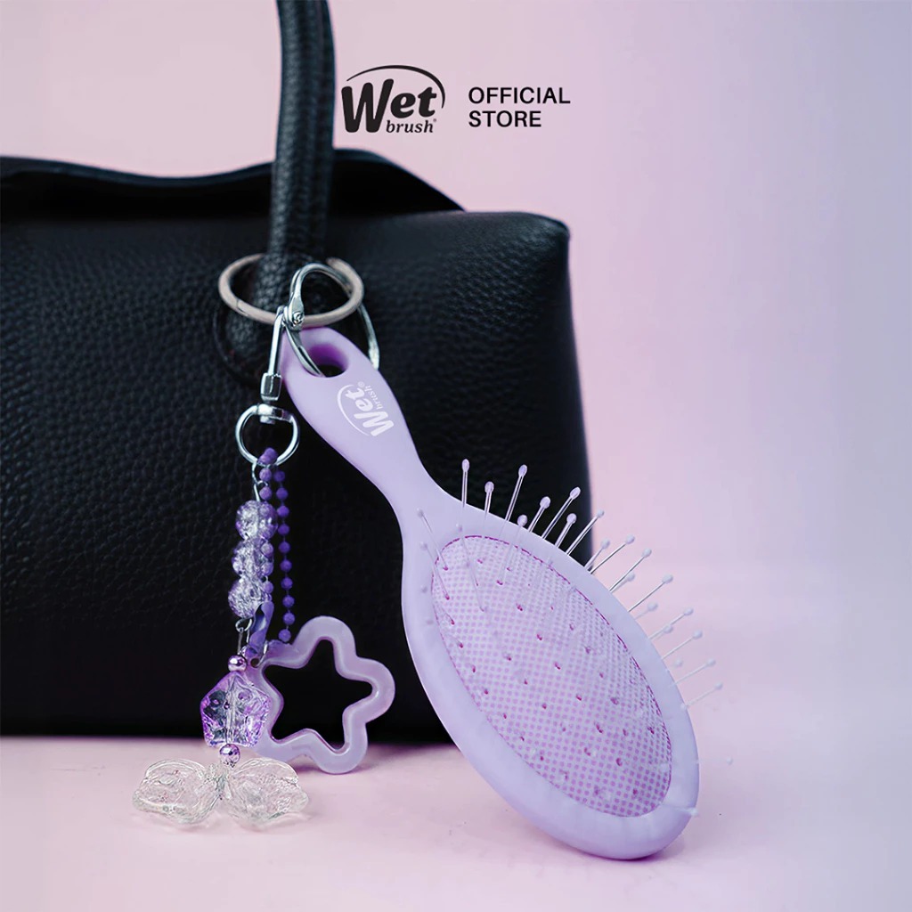 Wet Brush Keychain Brush Charm Sisir Gantungan Tas - Gambar 4