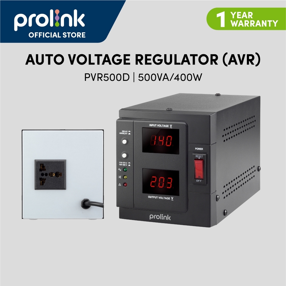 Prolink Stabilizer 500VA Automatic Voltage Regulator l AVR l Relay Controlled l Stavolt - Gambar 2