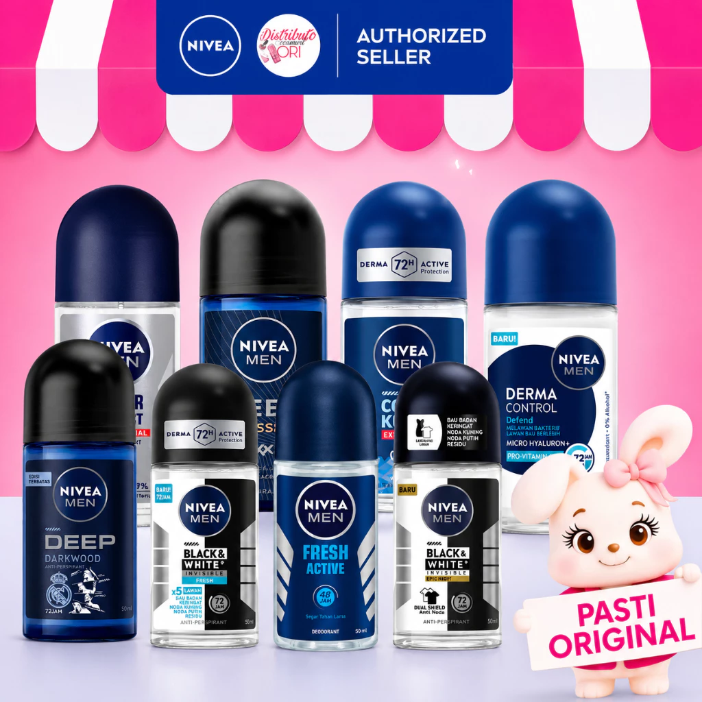 NIVEA Deodorant Men All Series 25ML 50ML Deodorant Roll On Pria / Distributor Cream Ori