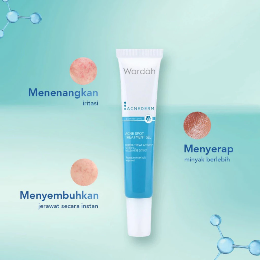 WARDAH Acnederm Acne Spot Treatment Gel 15 ml Totol Jerawat / Distributor Cream Ori - Gambar 3