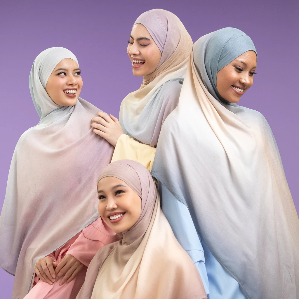 Lozy Hijab - Viscose Gradient Bandana Shawl (Pashban Pashmina Bandana Bahan Viscose Gradasi Motif dan Polos)