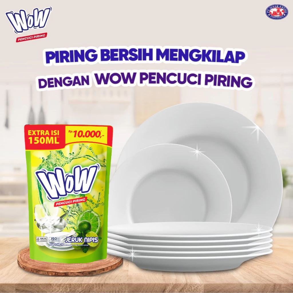WOW Dishwash Lime 550ml 10k Pencuci Piring Jeruk Nipis - Gambar 3