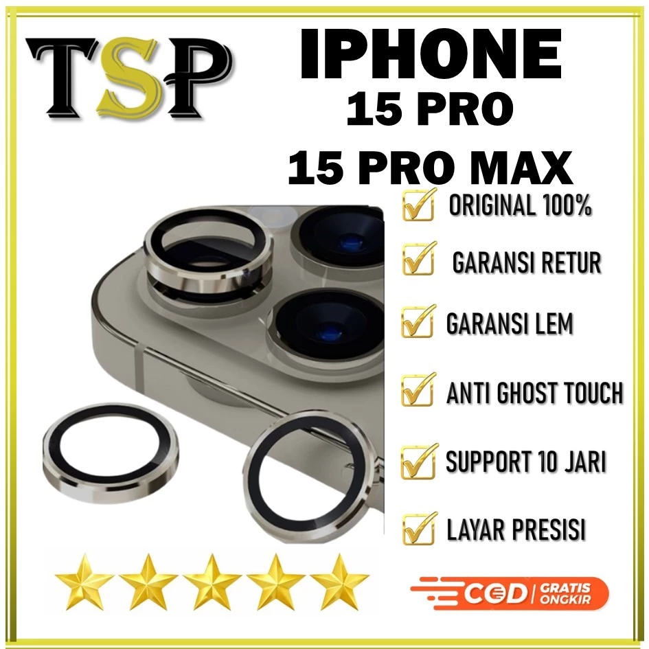 1 SET LENS PROTECTOR PELINDUNG KAMERA FOR 15 PRO / 15 PRO MAX LENSA KAMERA