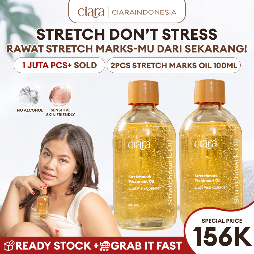 [Bundling 2PCS] Ciara Stretchmark Treatment Oil Memudarkan Stretchmark dalam 28 Hari