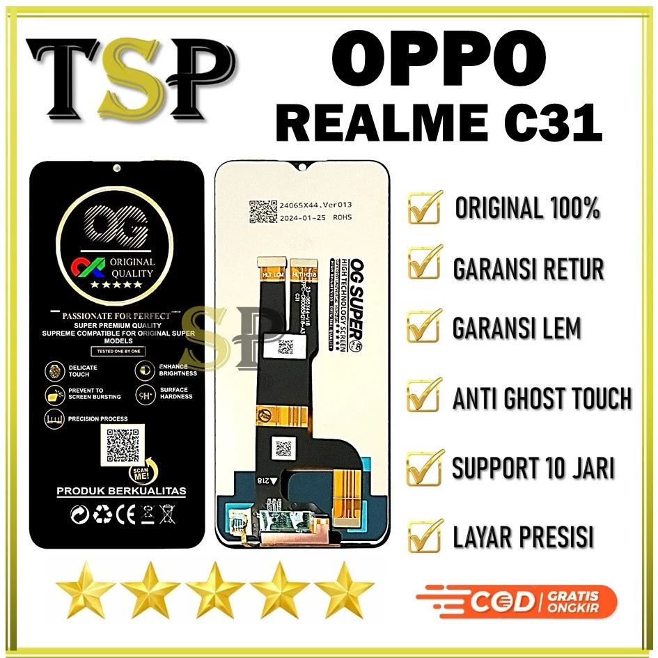 LCD TOUCHSCREEN REALME C31 FULLSET ORIGINAL 100% FULLSET