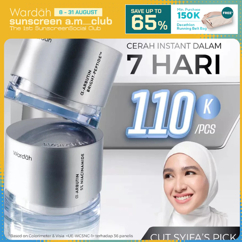 WARDAH Paket Crystal Secret Moisturizer - Brightening Day Moisturizer dan Night Moisturizer 30g - Mencerahkan, Melembabkan, Dark Spot Melindungi, dan Meratakan Warna Kulit Cocok untuk Jenis Kulit Normal dan Kering - Skincare