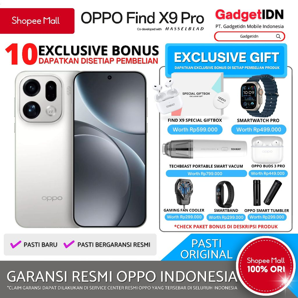 OPPO Find X9 Pro 16/512GB GARANSI RESMI OPPO