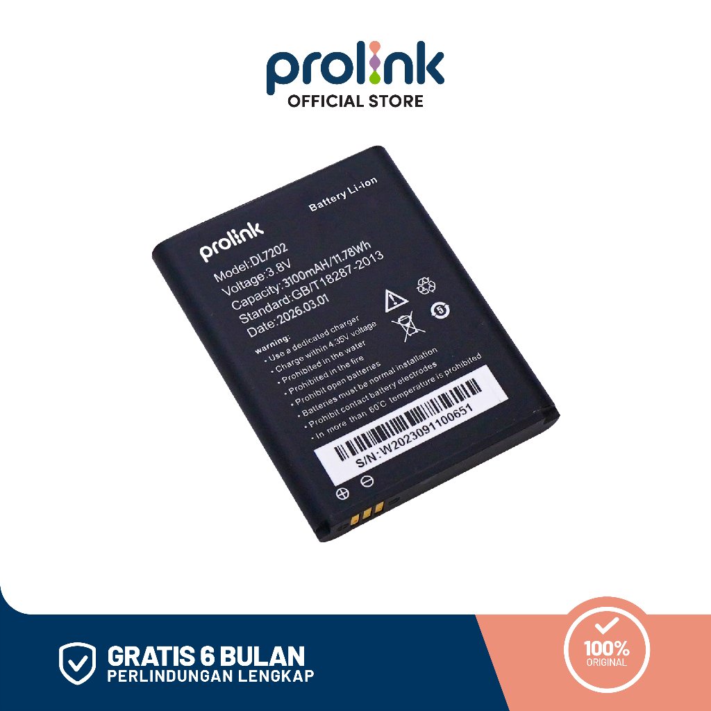 Baterai MiFi PROLINK Battery Smart 4G LTE Wi-Fi Hotspot