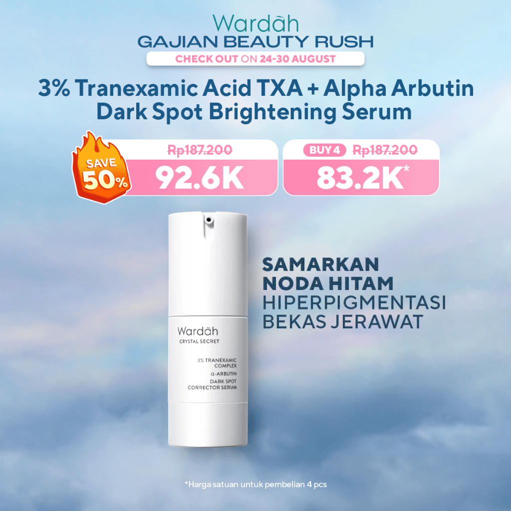 WARDAH CRYSTAL SECRET SERUM NIACINAMIDE Tranexamic Acid TXA + Alpha Arbutin Dark Spot Brightening Serum - Serum Mencerahkan Kurangi Bintik Hitam Bekas Jerawat untuk Semua Jenis Kulit glowing kulit kusam melembabkan - Skincare - Gambar 2