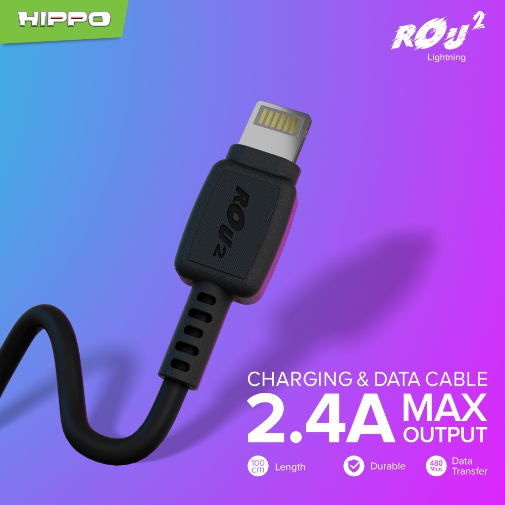 Hippo Kabel Data Fast Charging Rou 2 USB to Micro Type C Lightning 3A Quick Charge 3.0 Quick Charging Data Cable Android Casan Handphone - Gambar 3