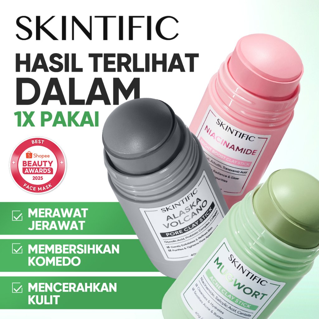 Skintific Clay Mask Stick Series Jerawat Komedo