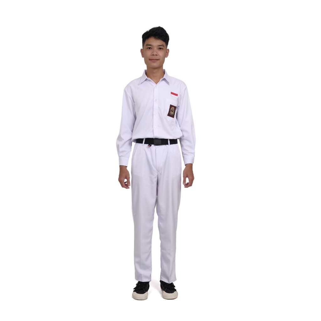 CELANA KEMEJA SERAGAM SEKOLAH SMA MA WARNA ABU DAN PUTIH BAHAN PREMIUM TEBEL DAN HALUS LEMBUT - Gambar 4