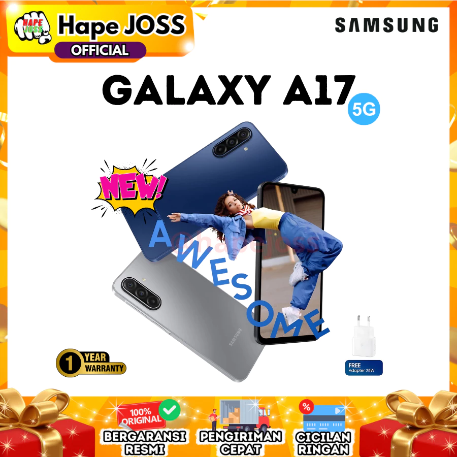 Samsung Galaxy A17 5G 8/256GB NFC Garansi Resmi Indonesia ( FREE ADAPTER )