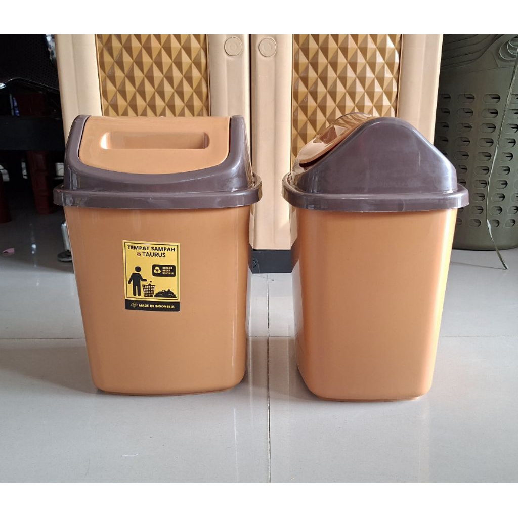 8 Liter Mocha Trash Can, Taurus Brand, Buy 2 Pcs, Bonus Bubble Wrap ...