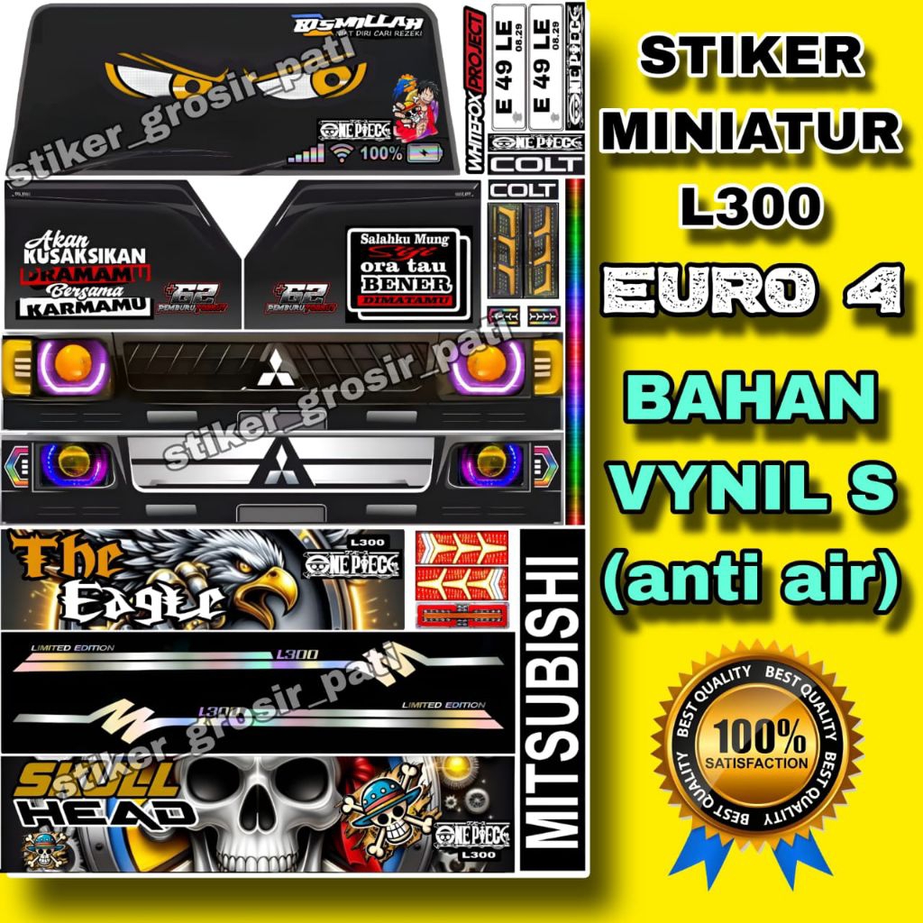 NEW STICKER L300 MINIATURE EURO4 WATERPROOF VYNIL MATERIAL | Shopee ...