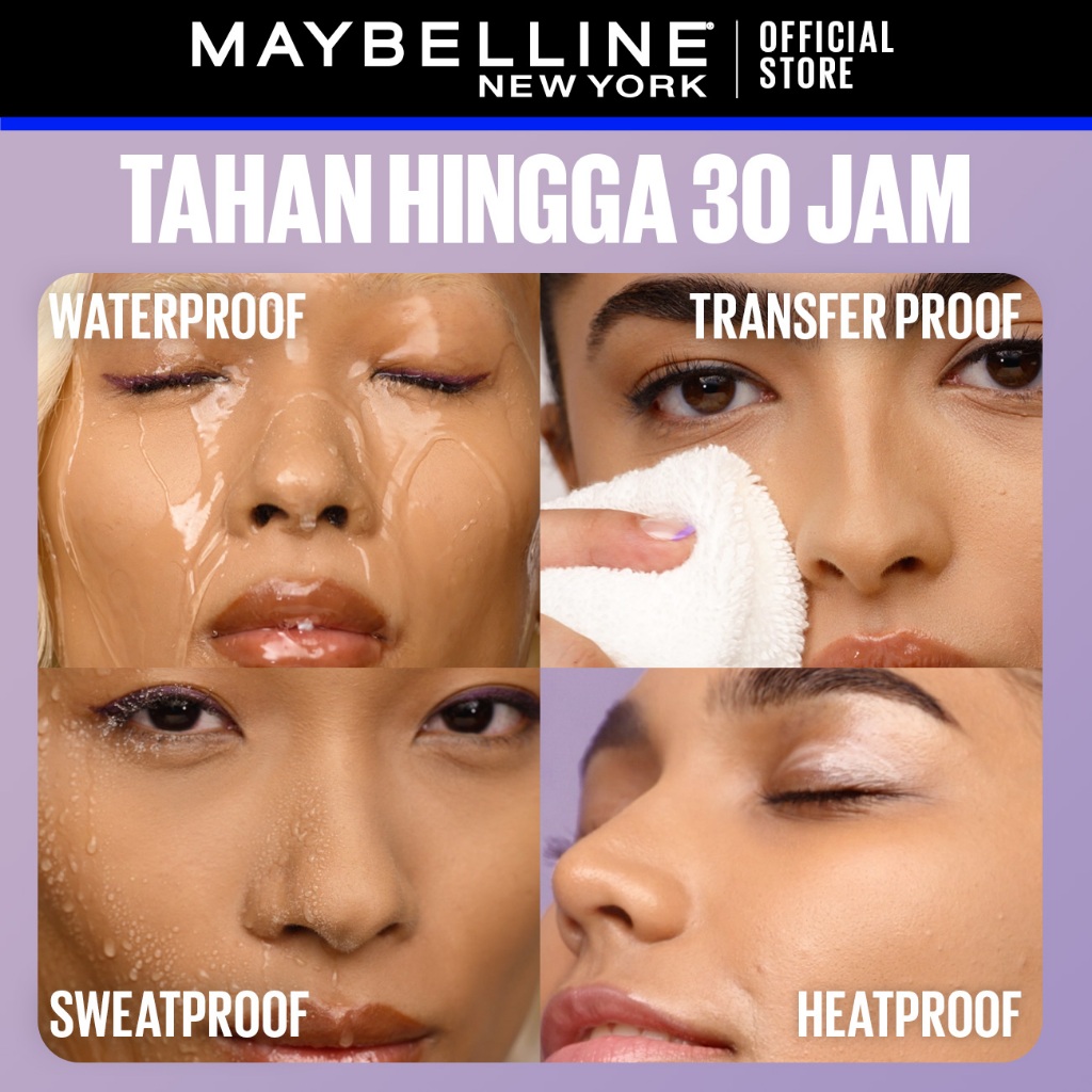 [BARU!] MAYBELLINE OFFICIAL Superstay Flex Powder 30H Longwear Powder Foundation Two-Way Cake Oil Control Transferproof Waterproof Full Coverage Setting Matte Makeup - Gambar 4