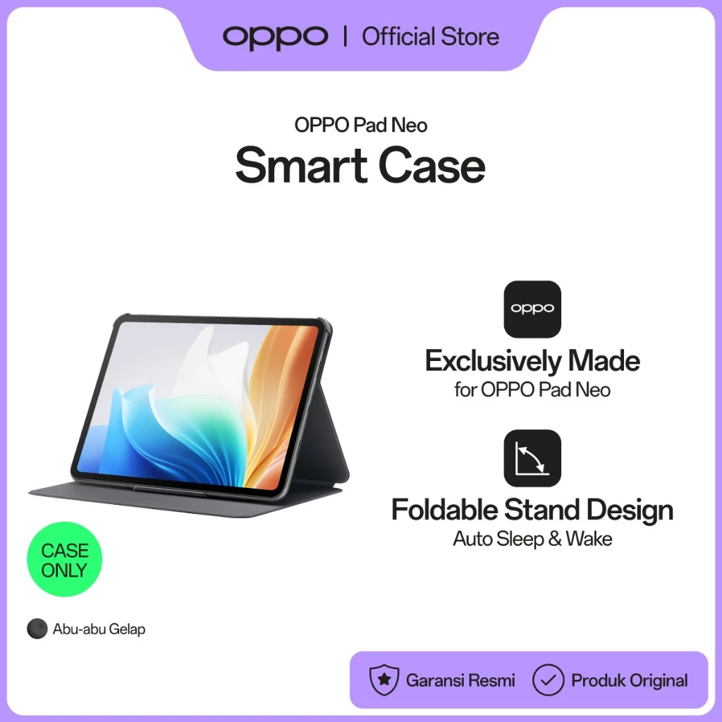 OPPO Pad Neo Smart Case OPC2301 [Foldable Stand Design, Auto Wake & Sleep, Material PU] - Gambar 2