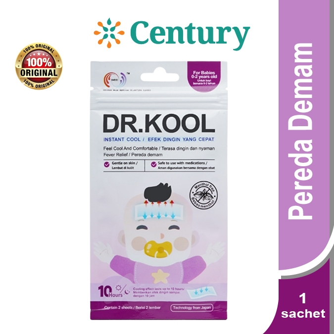 DR.KOOL FEVER FOR BABIES 1X2`S 1 LEMBAR / PENURUN PANAS BABY / KOMPRES BABY /DEMAM BABY