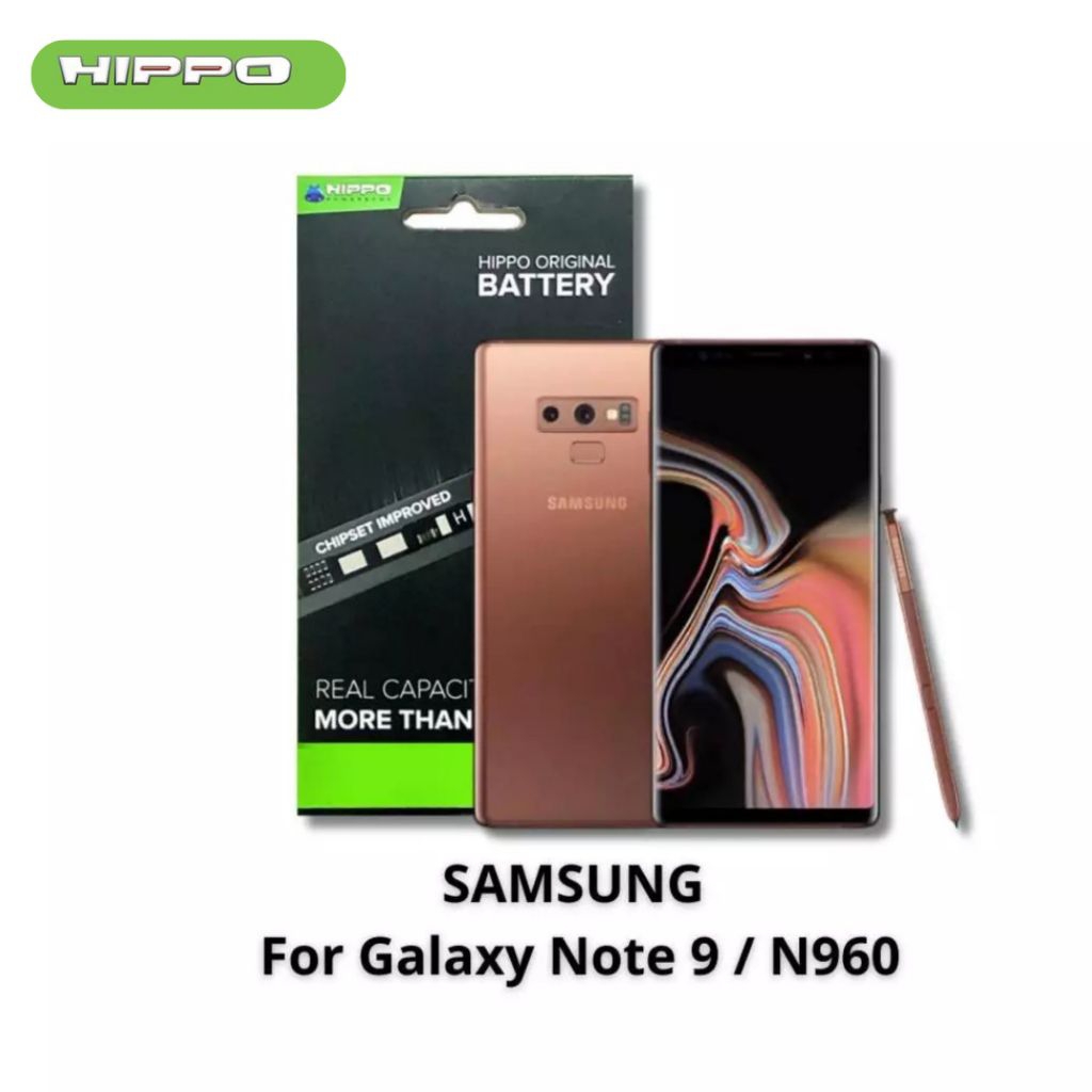 Hippo Baterai Baterry 100% ORI Baterai Samsung Galaxy Note 9 (N960) 3900mAh Batere Premium Batu Batre Batrai Handphone Garansi Resmi