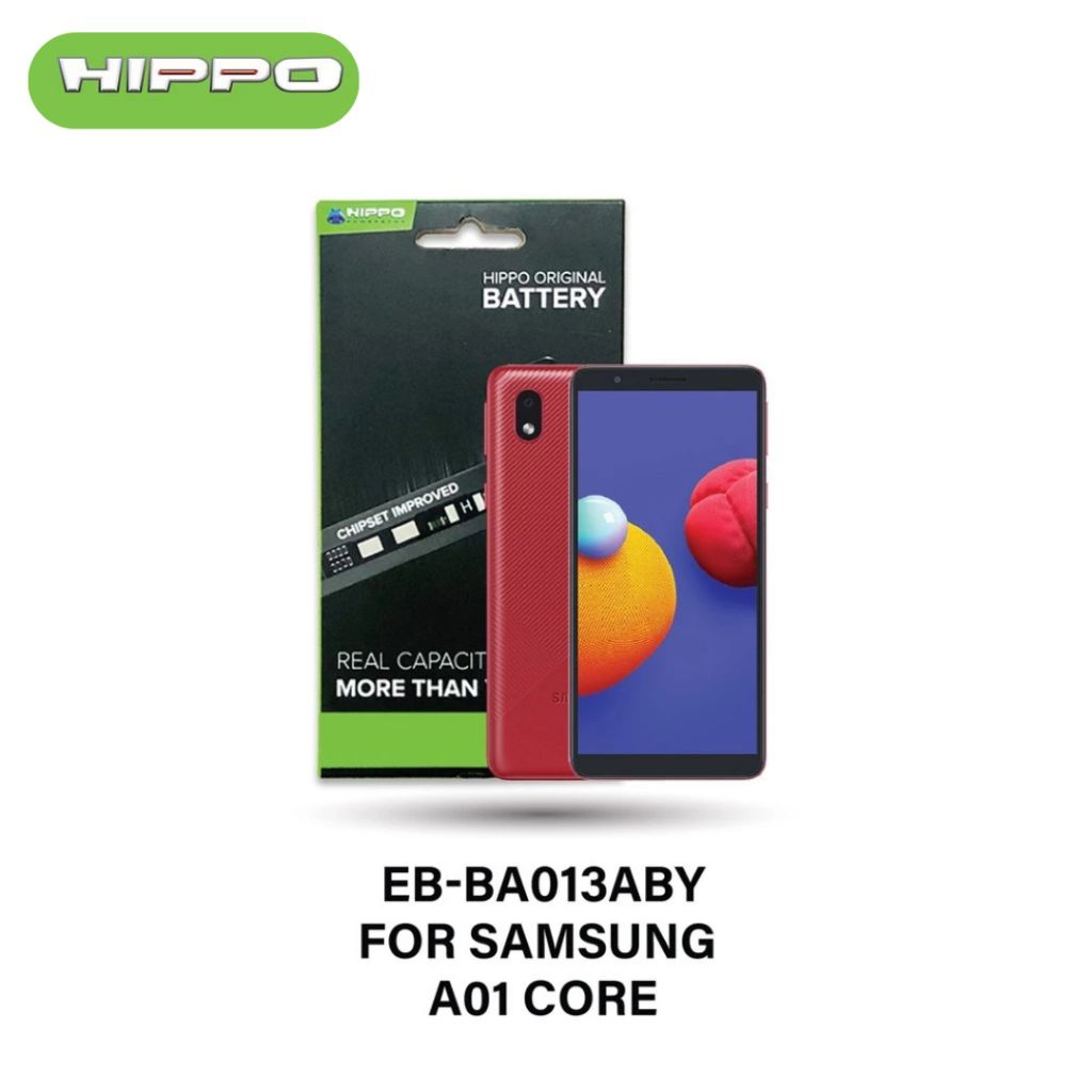 Hippo Baterai SAMSUNG A013 GALAXY A01 CORE 3000mAh Battery Batere Batrai Batre Original Cell Garansi resmi