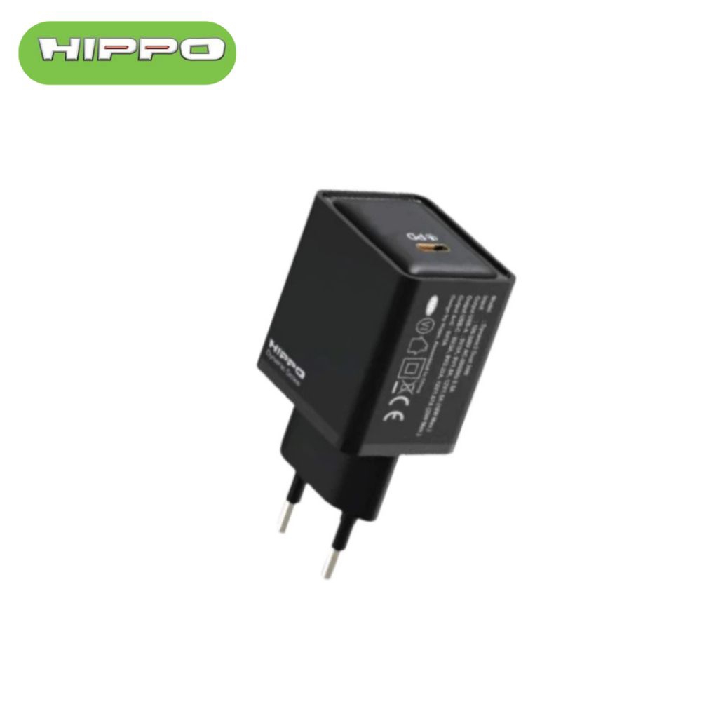 Hippo Adaptor Dynamic2 Kepala Charger PD 20W 3A Single port atau Dual port Type C For Iphone 11 12 13 14 15 16 Quick Fast Charging