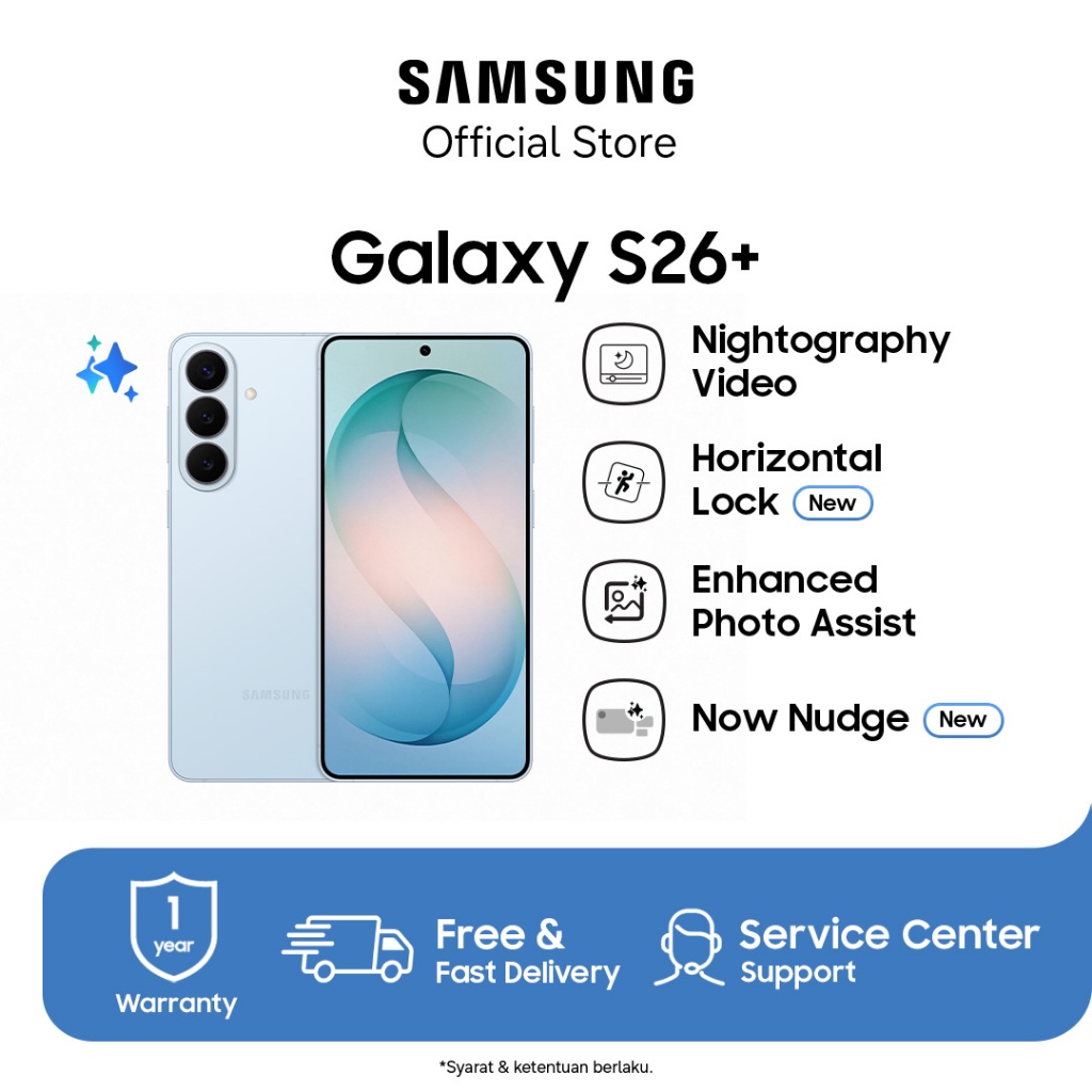 Samsung Galaxy S26+ 12/512GB - Sky Blue / Hp AI / Photo Assist / 4900 mAh
