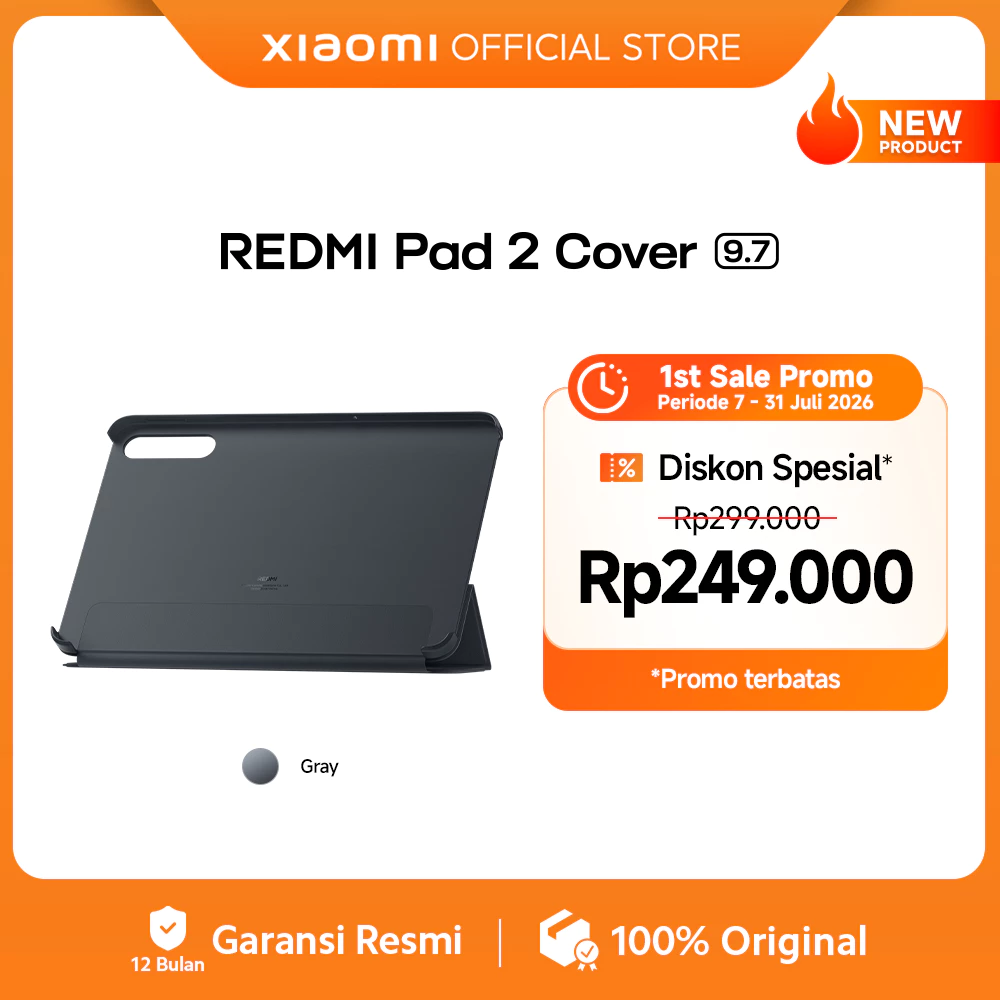 Xiaomi REDMI Pad 2 9.7 Cover | Tri-point suppport | Stabil dan andal | Smart wake-up | Buka cover, langsung siap digunakan [Xiaomi Official Store]
