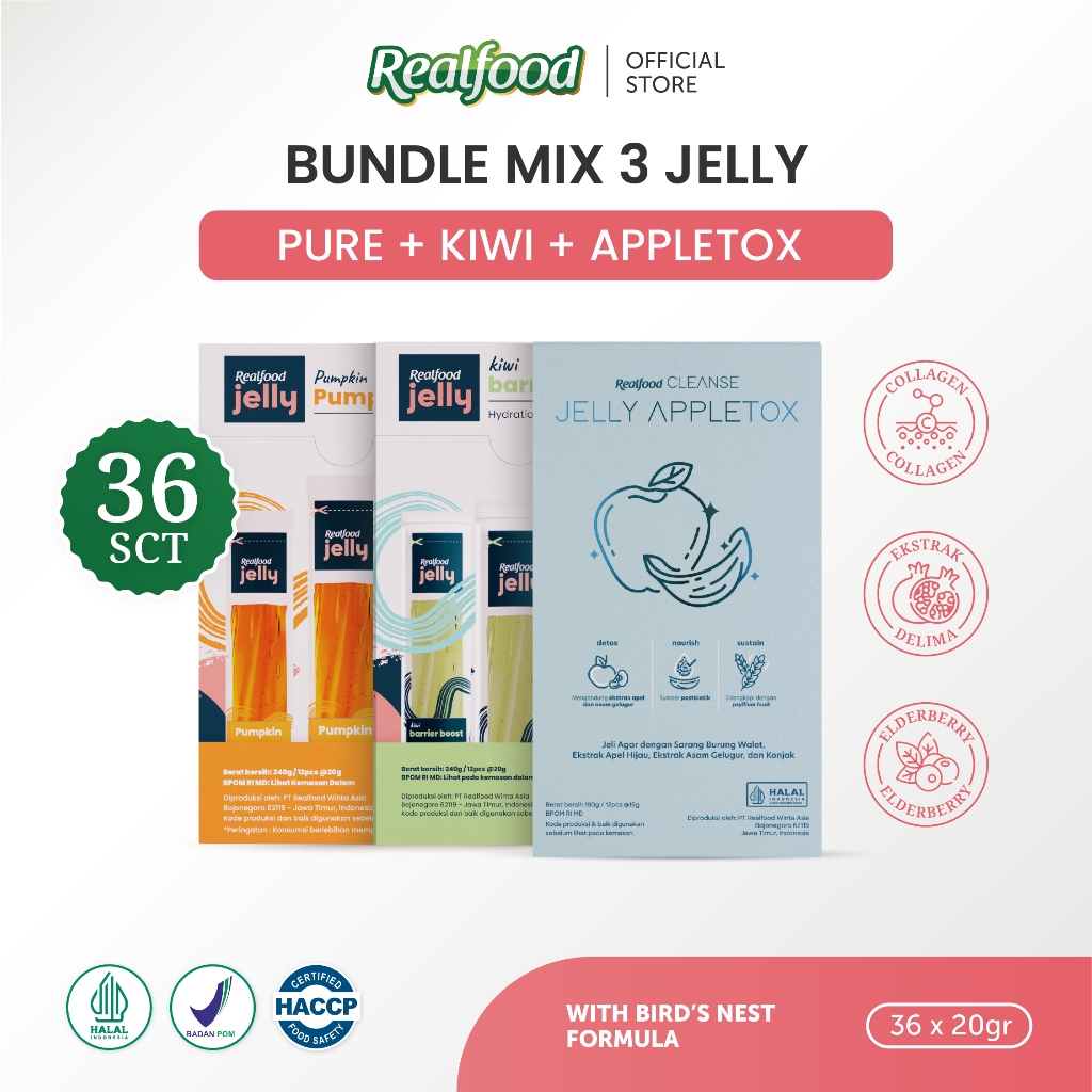 Realfood Jelly Mix 36 Sct Sarang Burung Walet - Gambar 3