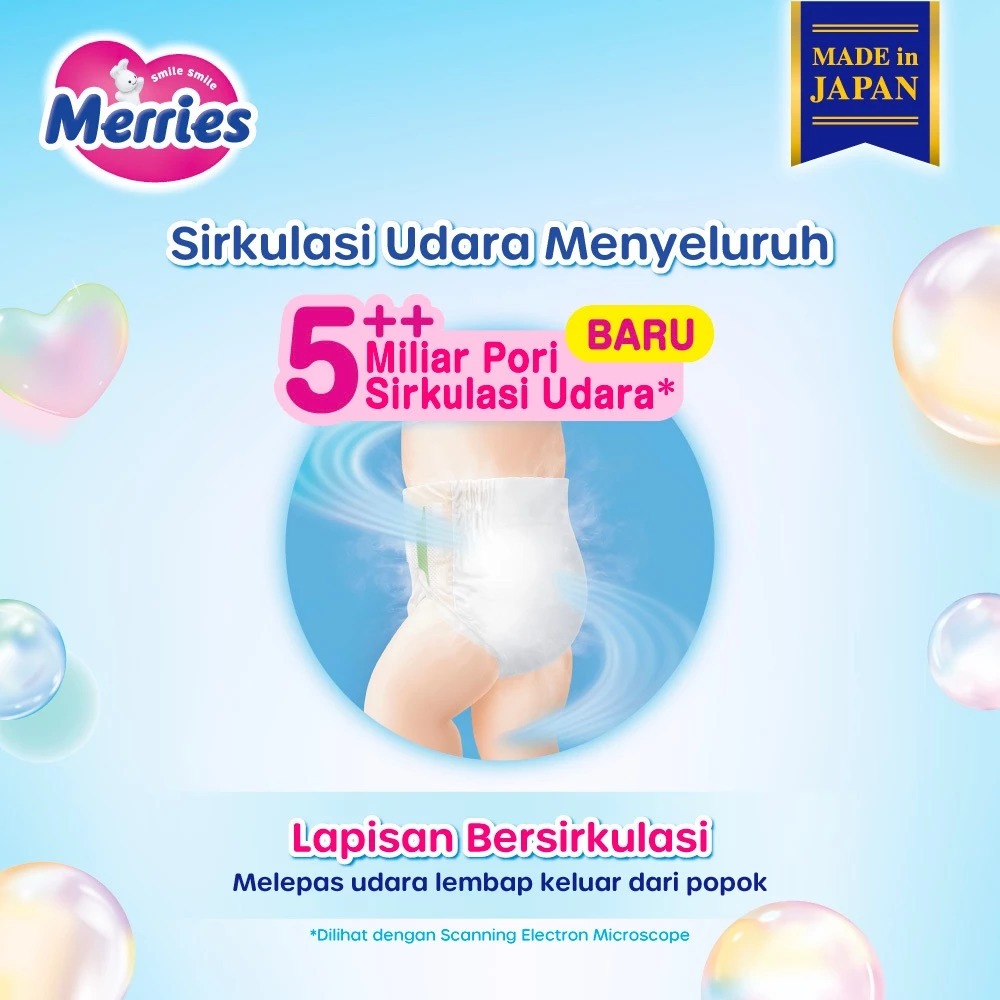 Merries Premium Tape Diaper New Born Isi 24 Pcs, Made In Japan, Daya Serap Tinggi - Gambar 3