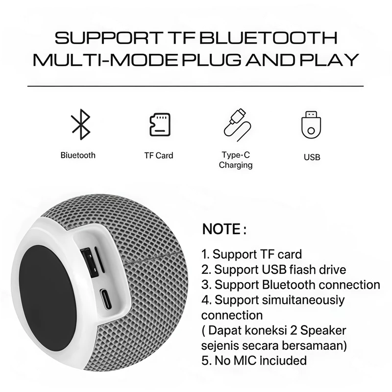 SH309 Speaker Super Sound Quality Bluetooth5.0 LED RGB Lighting with Lanyard Design Handphone TV - Gambar 2