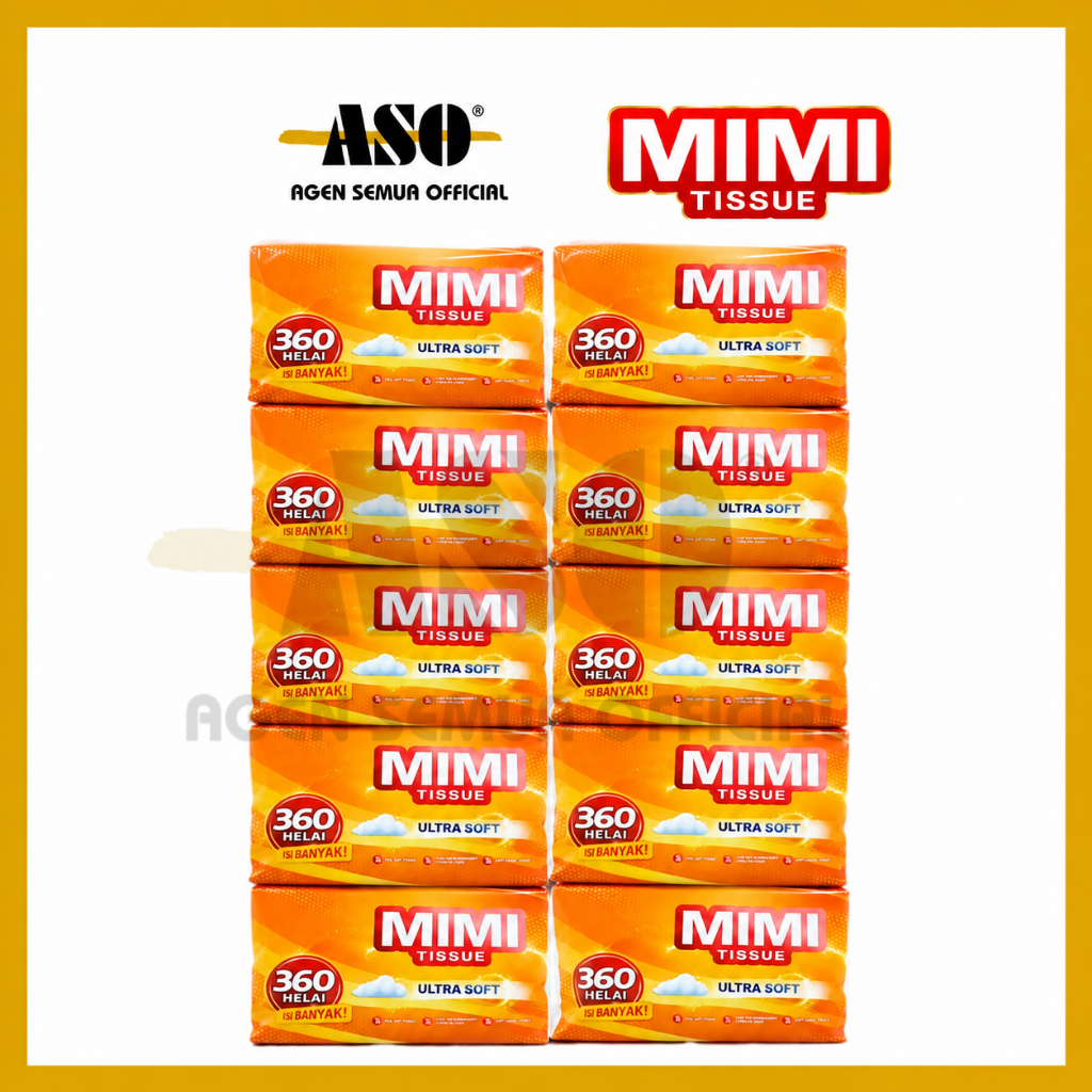 [ Paket isi 10 ] Tisu Tissue MIMI 360 helai Facial tissue 2ply tisu wajah PROMO !!!