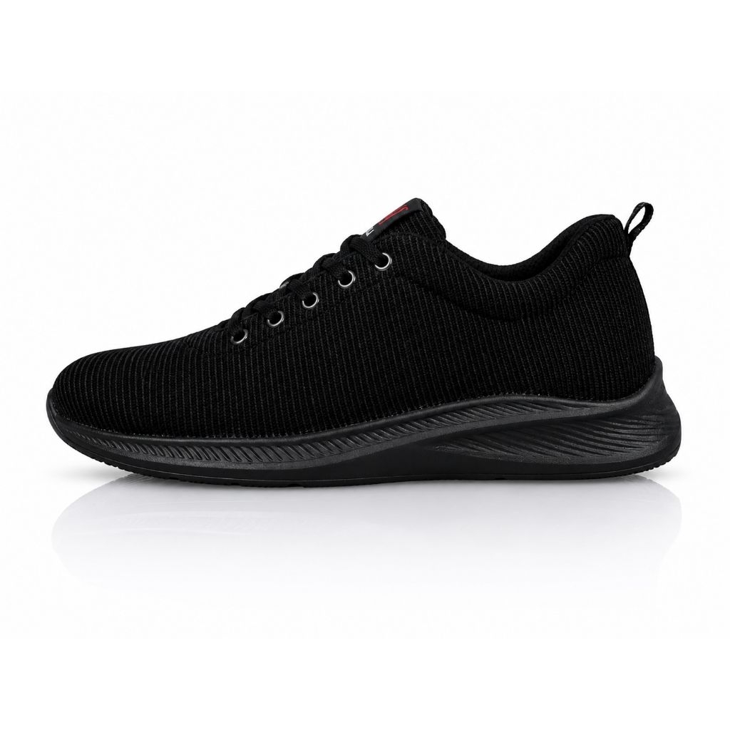 Sepatu Sekolah Hitam Polos Aveka Yesy Sepatu Sneakers Kasual Pria Wanita - Gambar 3