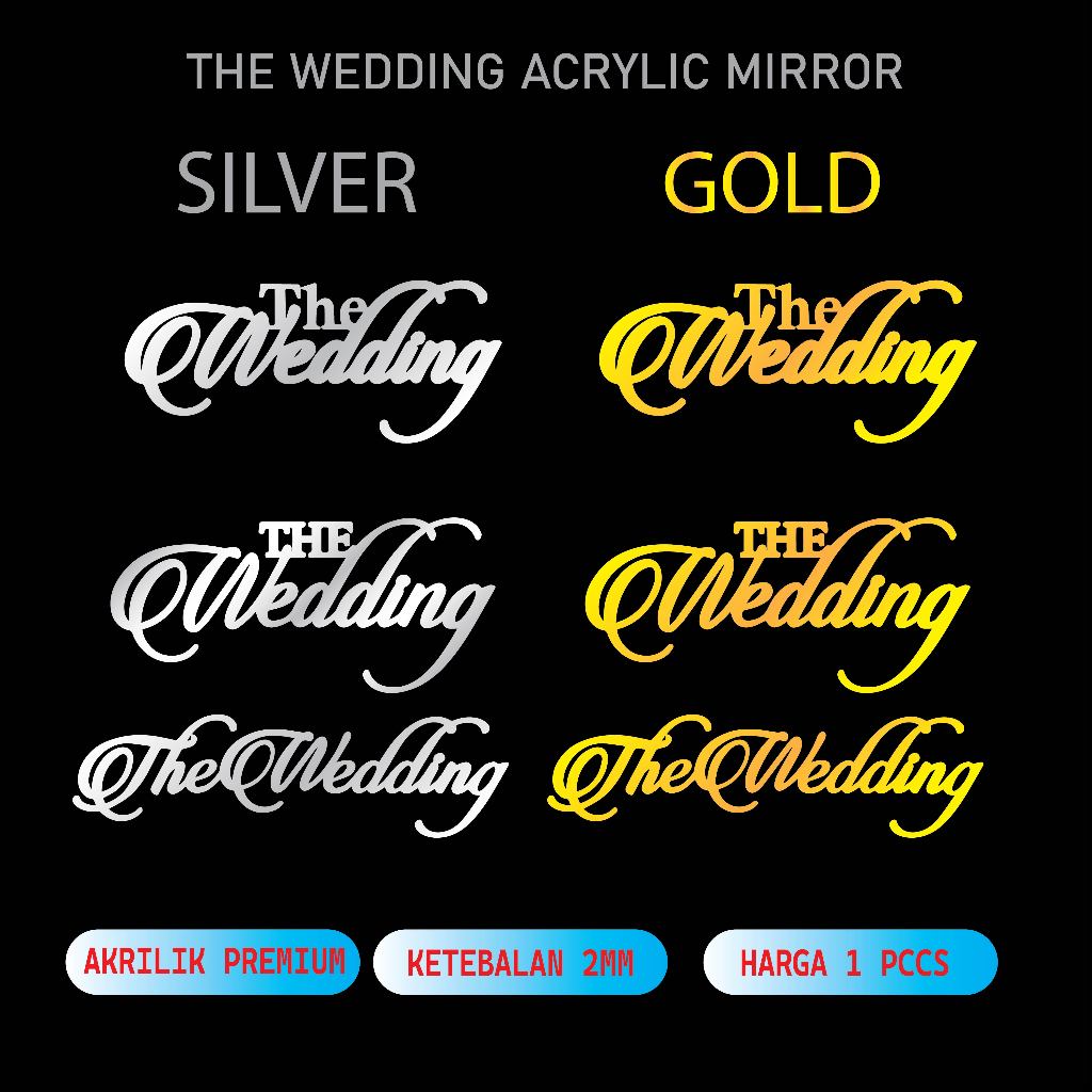 The Wedding Akrilik / Hiasan Mahar The Wedding / Chipboard / Hiasan Akrilik