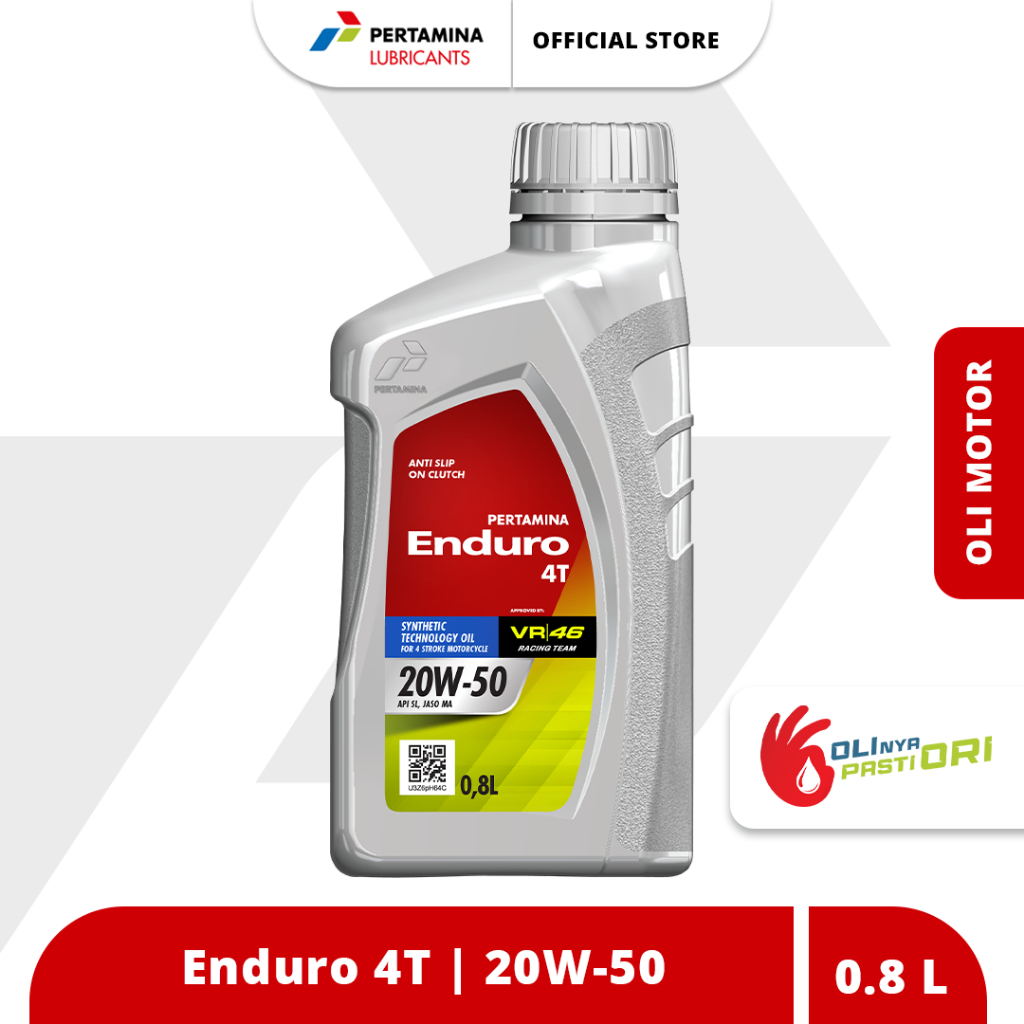PERTAMINA Enduro 4T 20W-50 [ Oli Motor 0.8L & 1 L ]