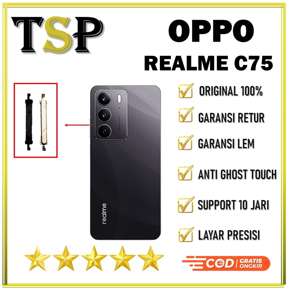 TOMBOL LUAR VOLUME REALME C75 ORIGINAL 100% COMPLETE