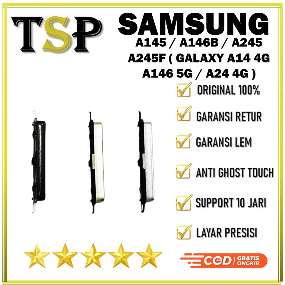 TOMBOL LUAR VOLUME SAMSUNG A145 / A146B / A245  A245F ( GALAXY A14 4G / A146 5G / A24 4G ) ORIGINAL 100% COMPLETE